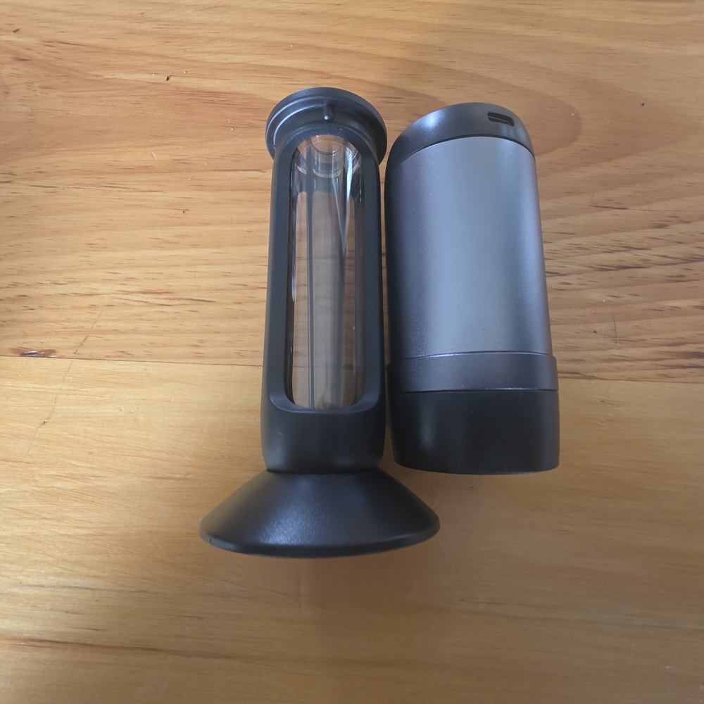 NEW!! Sleek Black and Gray Herb Grinder Autorolling Machine For 1 1/4 Cone Paper